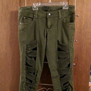 Tripp NYC bandage green pants